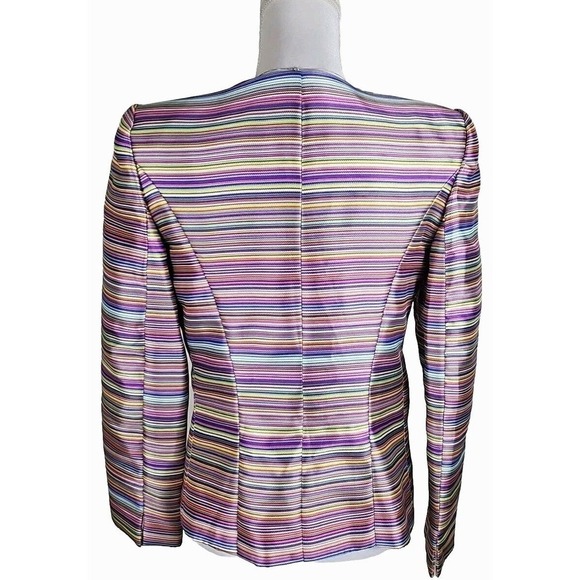 Lily & Taylor Couture New York/Paris ~ Woman Size 8~ Multicolor Blazer Jacket. - Picture 8 of 9